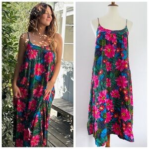 NWOT Anthropologie Patrons of Peace Santa Ana Floral Relaxed Midi Dress Sz S